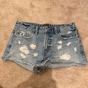 Light Wash A&F Harper Shorts